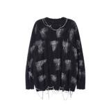 Fuzzy Block Chain Deco Sweater