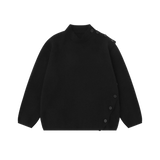 Relaxed Button Design Knit