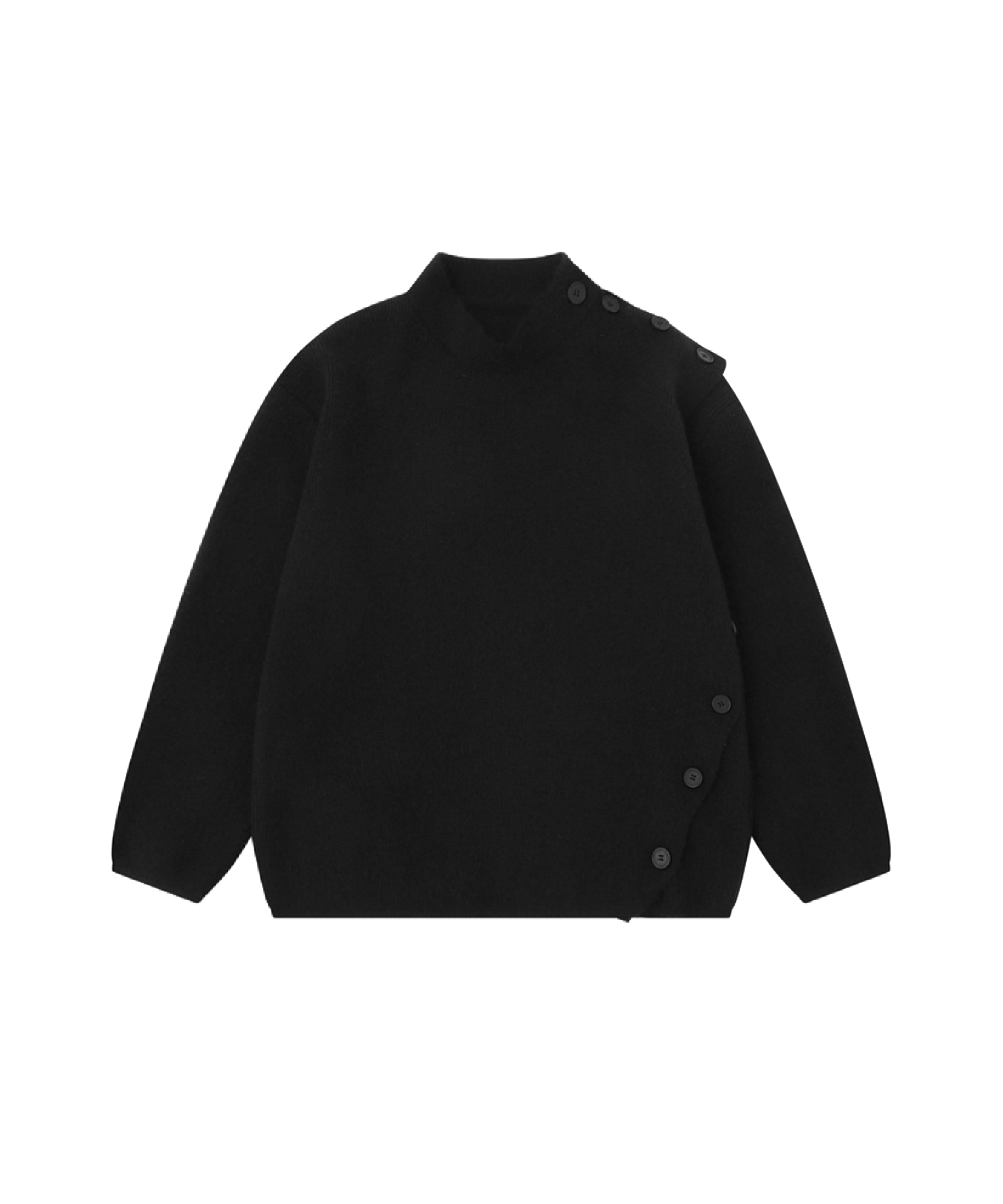 Relaxed Button Design Knit