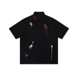 Embroidered Graffiti Polo Shirt