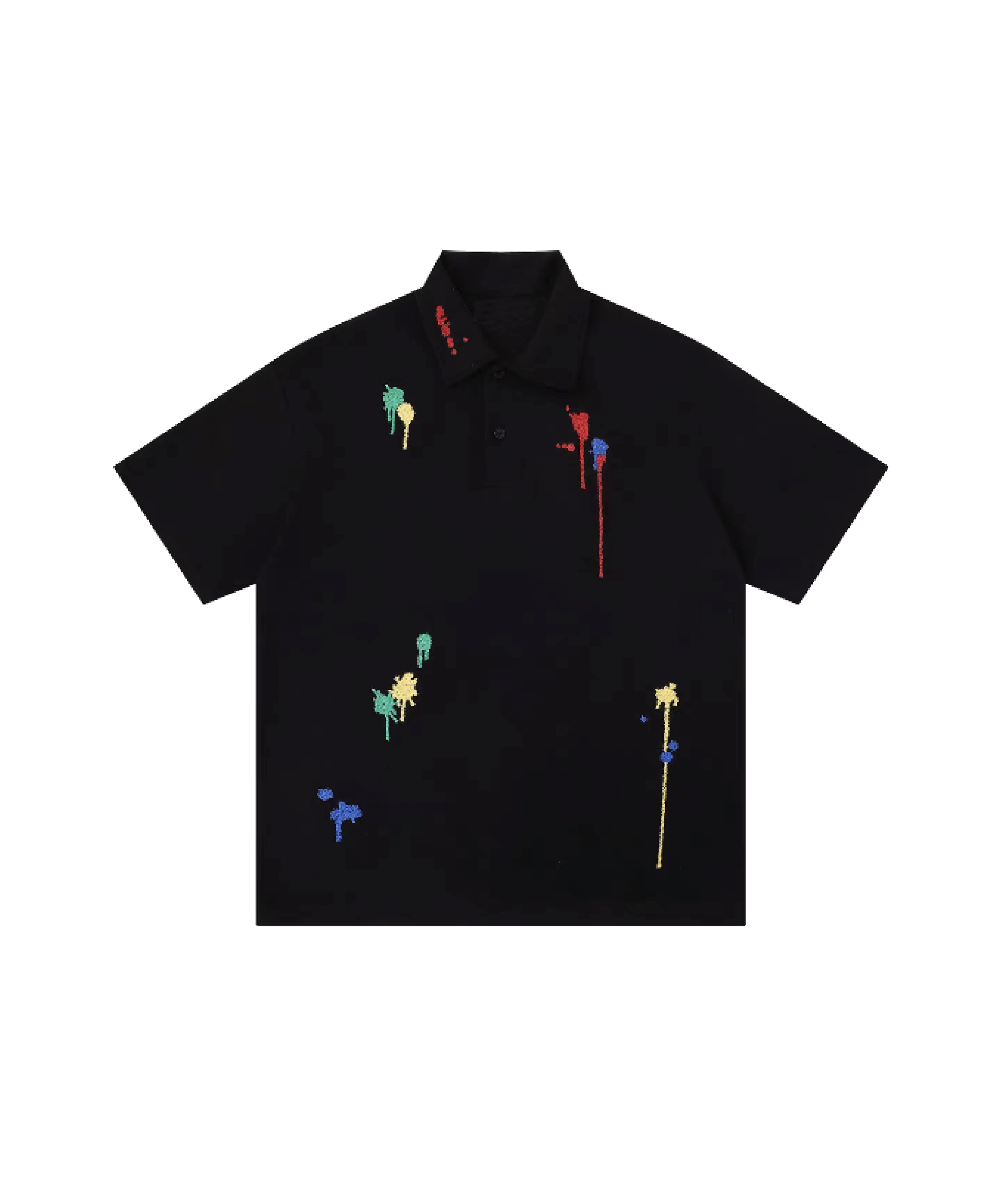 Embroidered Graffiti Polo Shirt