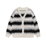 Mohair Mix Stripe Cardigan