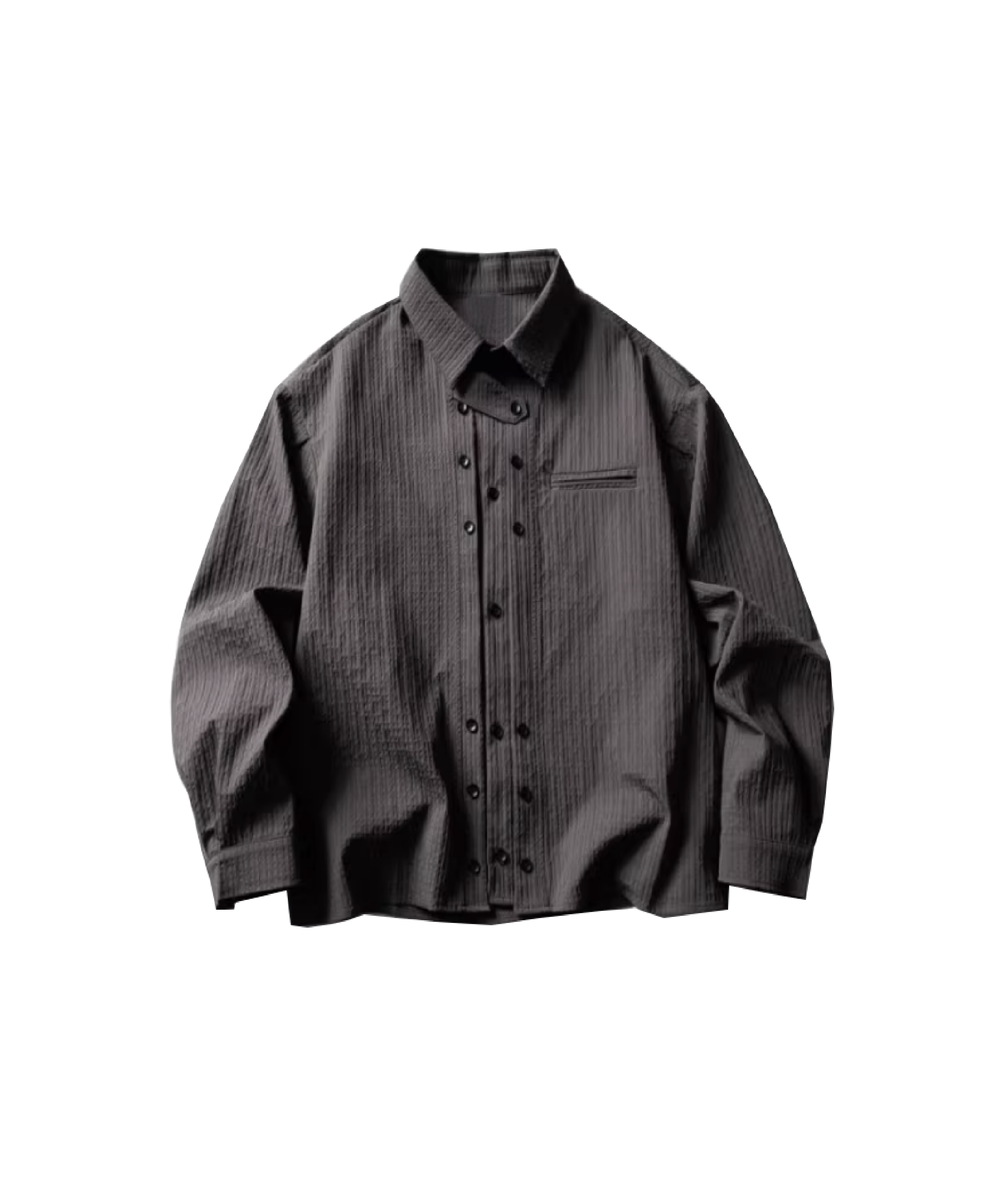 Double Button Emboss Shirt