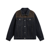 Suede Panel Denim Jacket