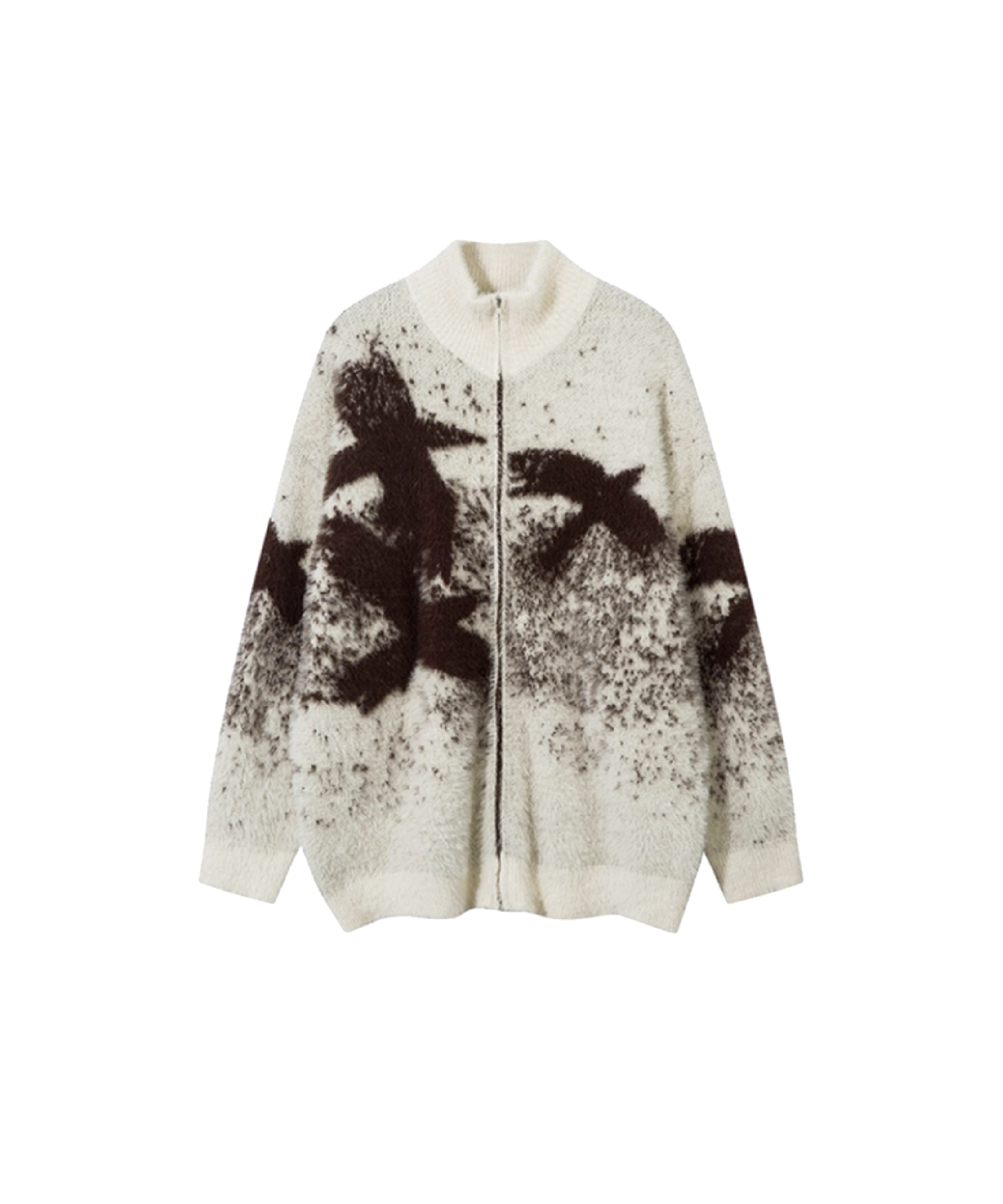 Abstract Animal Motif Cardigan