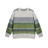 Fluffy Stripe Colored Sweater