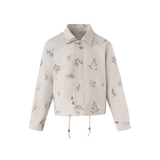Botanical Print Cropped Jacket