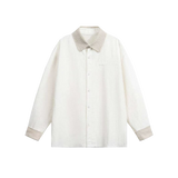 Jacquard Collar Patchwork Shirt