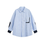 Color Patchwork Stripe Shirt