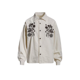 Contrast Embroidery Shirt