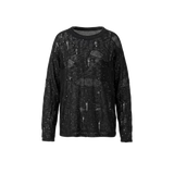 Sheer Hollow Out Jacquard Knit