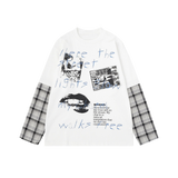 Street Style Fake Two Long Sleeve T
