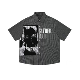 Face Print Check Shirt