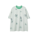 Contrast Piping Print T