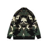 Relaxed Camou Cardigan