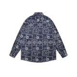 Floral Geometric Jacquard Shirt
