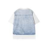 Denim Vest Print T