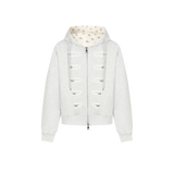 Double Zip Rivet Hoodie