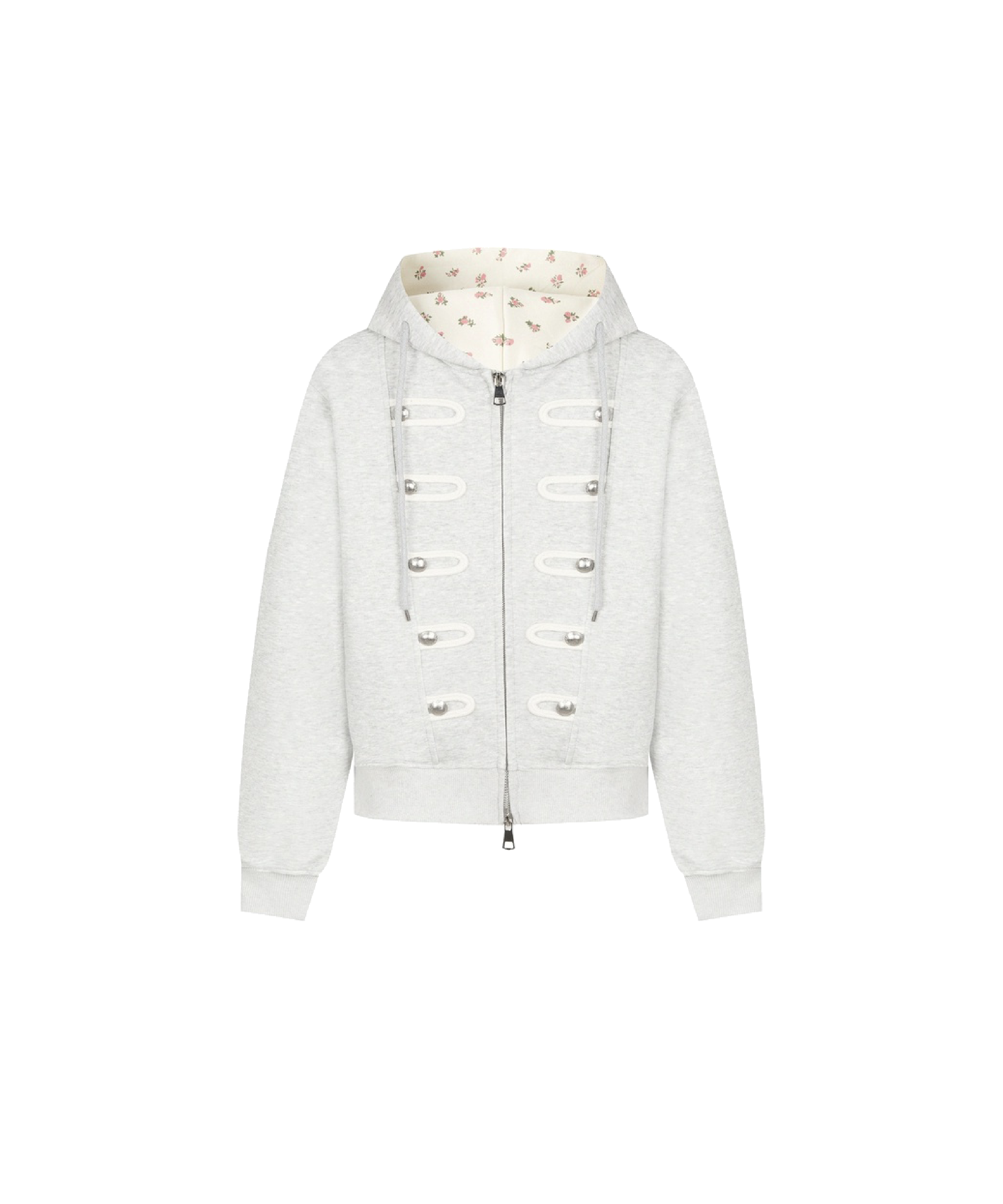 Double Zip Rivet Hoodie