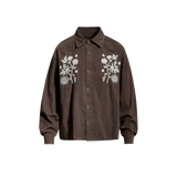 Contrast Embroidery Shirt