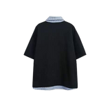 Fake Two Plaid Docking Shirt