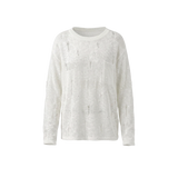 Sheer Hollow Out Jacquard Knit