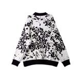 Abstract Jacquard Cardigan