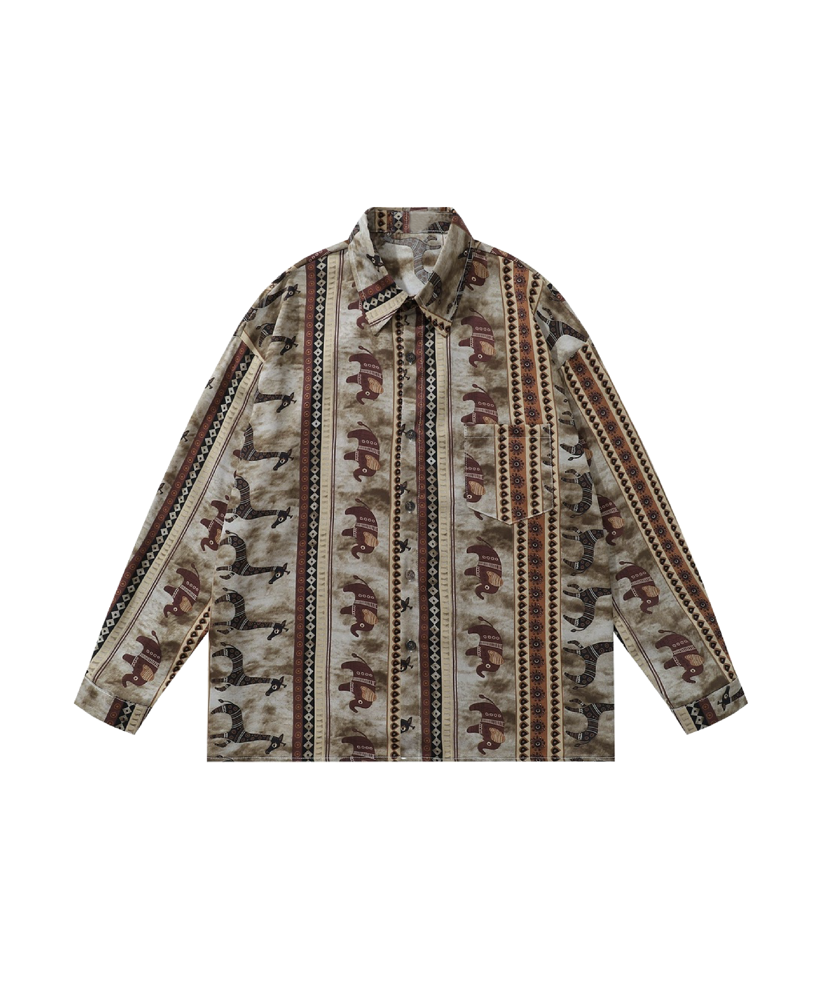 Exotic Elephant Print Shrit
