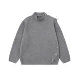 Relaxed Button Design Knit