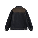 Suede Panel Denim Jacket