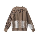 Leopard Jeresy Fringe Cardigan