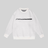 Jacquard Letter Rib Sweater