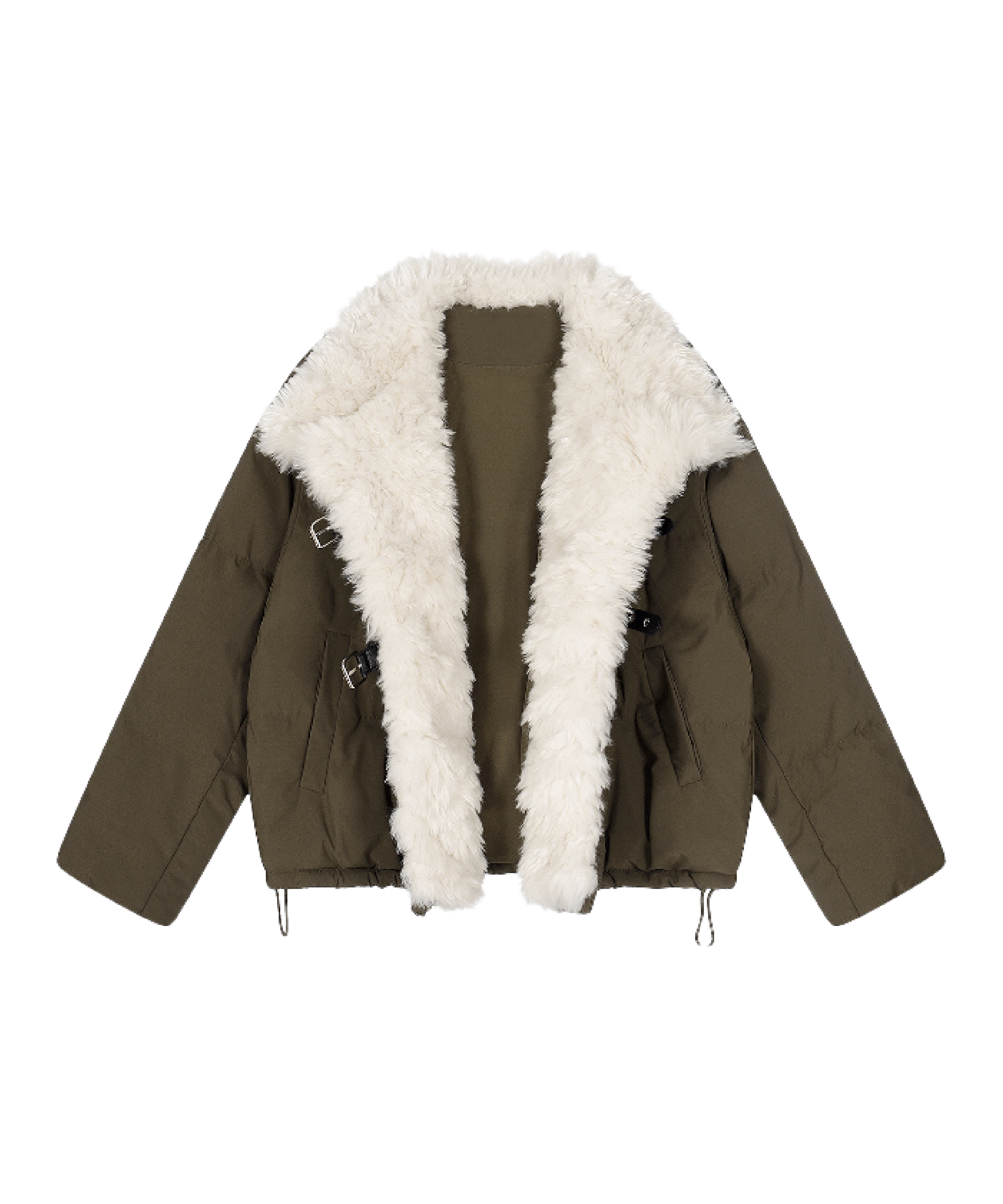 Fluffy Fur Collar Down Coat