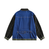 Retro Color Patch Denim Jacket