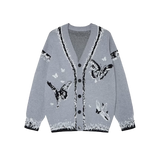 Visual Butterfly Jacquard Cardigan