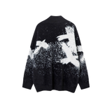 Abstract Animal Motif Cardigan