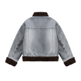 Faux Fur Denim Jacket