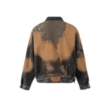 Spray Paint Washed Denim Jacket
