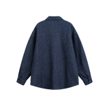 Emboss Checker Denim Shirt