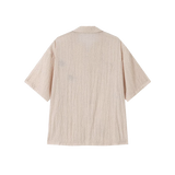Emboss Print Pink Shirt