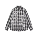 Vintage Distressed Stamp Letter Check Shirt
