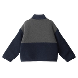 Color Patch Faux Fur Jacket