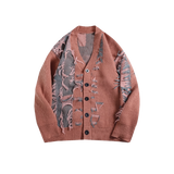 Color Point Broken Style Cardigan