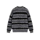 Mohair Contrast Stripe Sweater