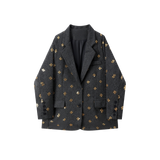 Gold Sequin Textured Heather Jacket