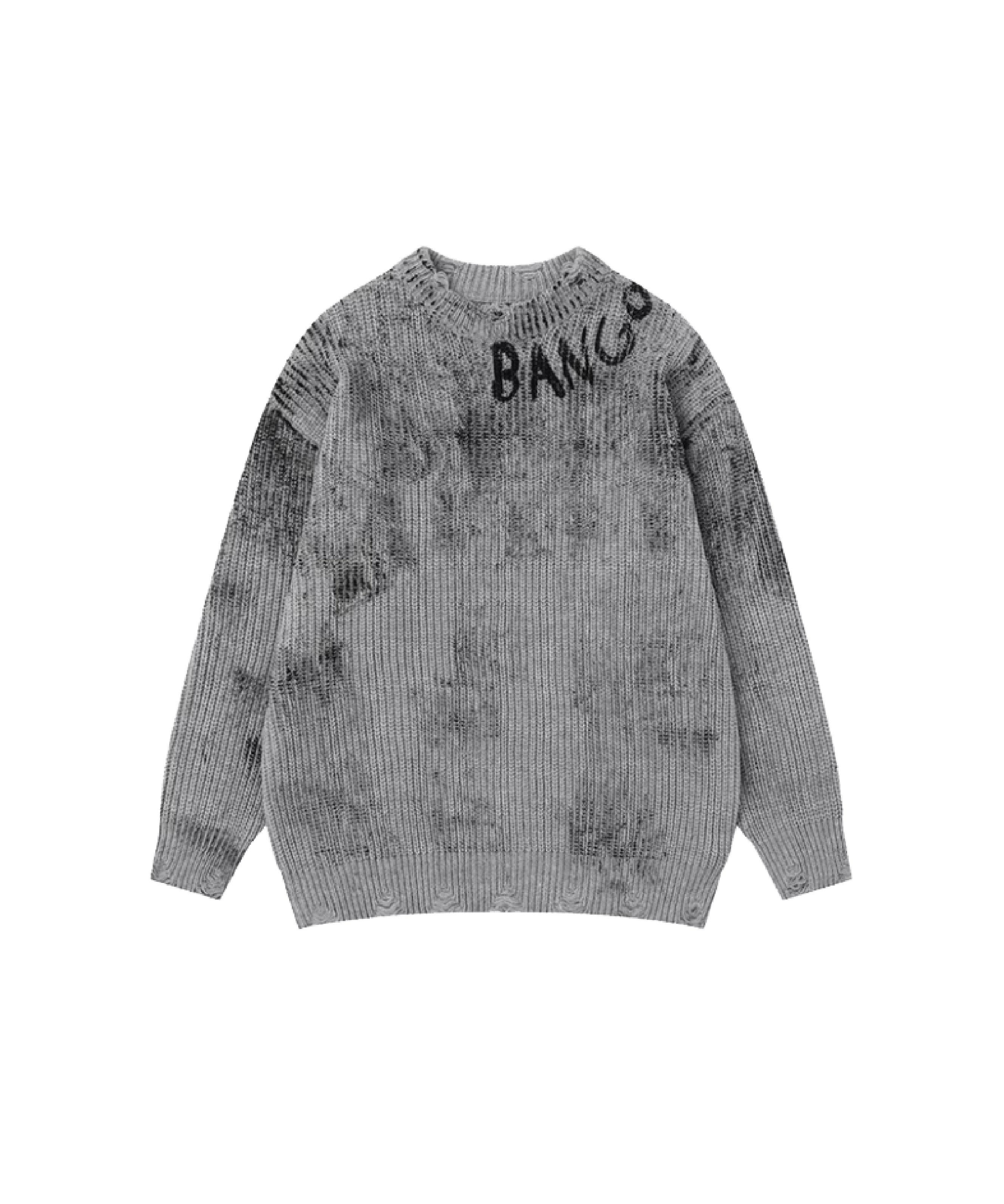 Broken Design Letter Sweater