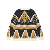 Geomatic Jacquard Pattern Sweater