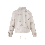 Botanical Print Cropped Jacket