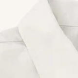 Curved Floral Embroidery Check Docking Shirt