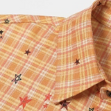 Cheerful Star Print Check Shirt